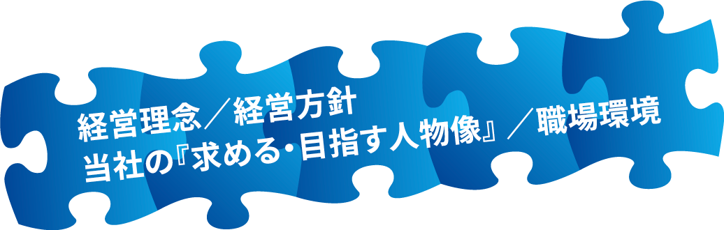経営理念／経営方針 当社の『求める・目指す人物像』／職場環境